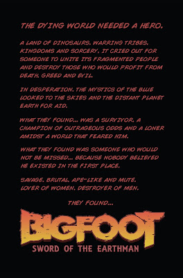 bigfoot sword of the earthman action lab entertainment issue one bigfoot comic graphic novel barbarian comic inside cover