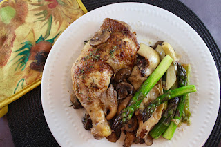 Chicken with Artichoke Mushroom and Asparagus