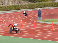 大阪Aのアンカーと2位の大分Aアンカー