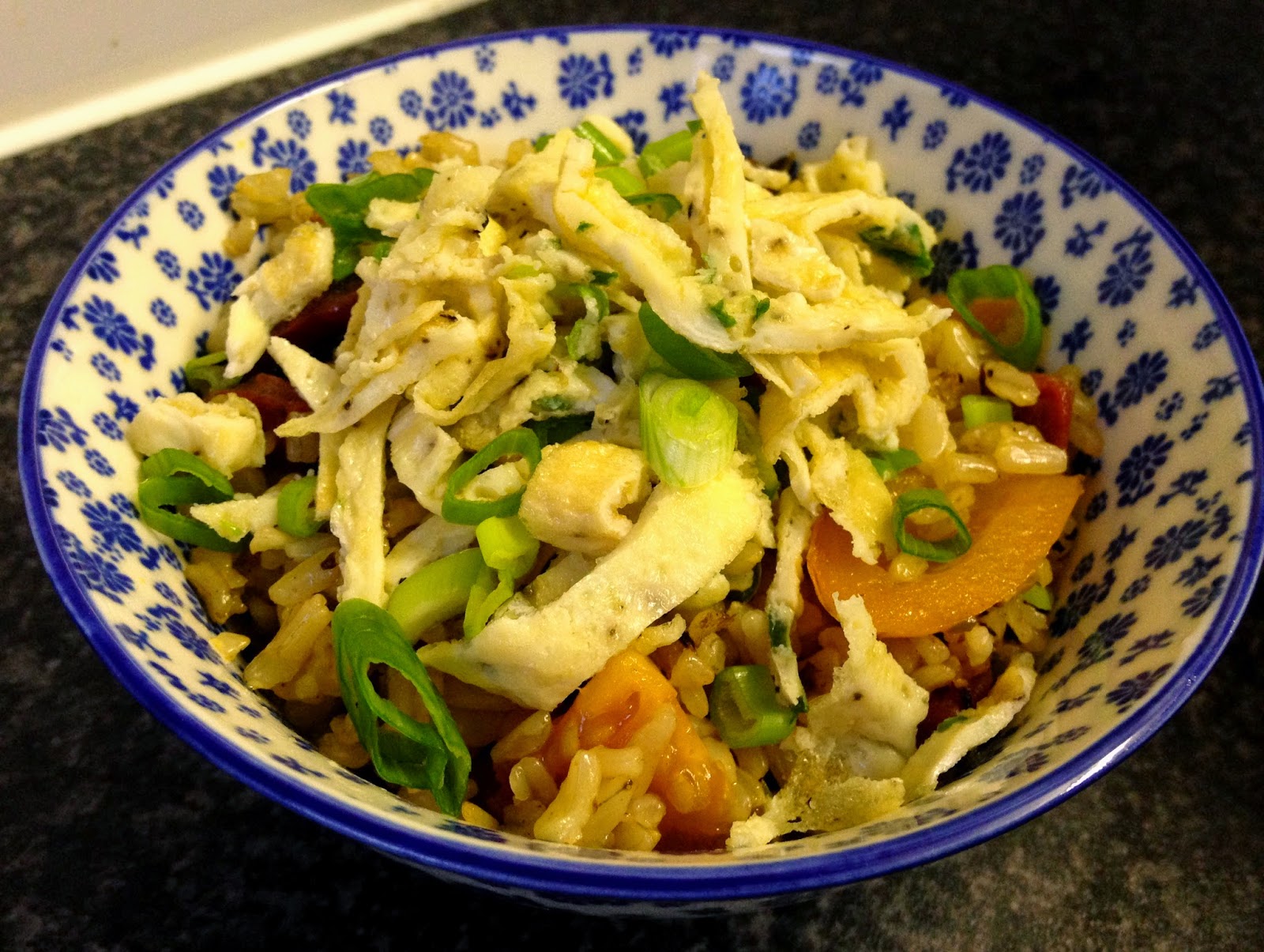 Anne's Kitchen Spicy Chorizo and Egg Fried Wholegrain Rice