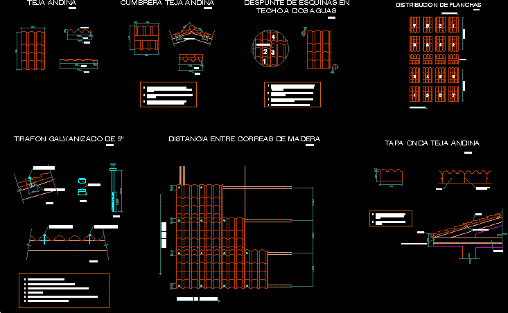 Bibliocad VIP Descargar Archivos Gratis: Detalle teja andina