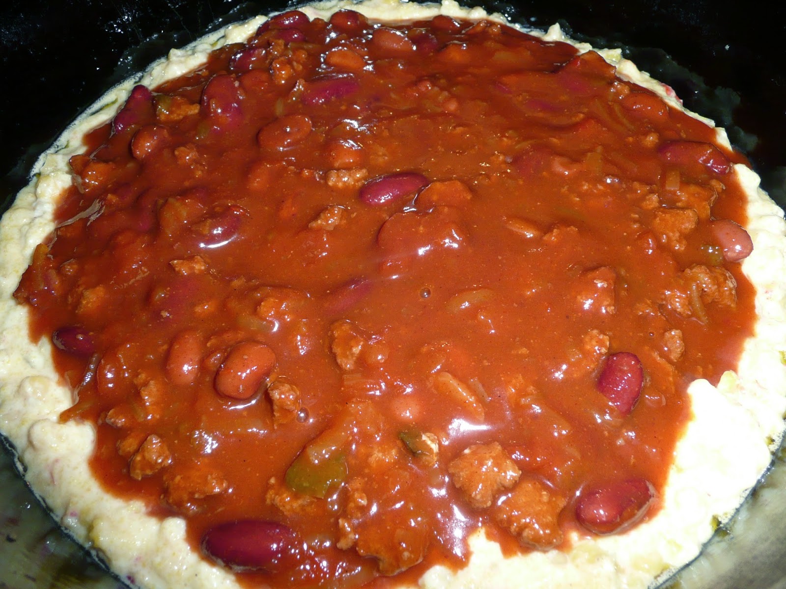 Everyday Dutch Oven Cornbread Chili Casserole