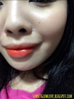 Peripera Peri's Tint Marker Orange Stain lip swatch
