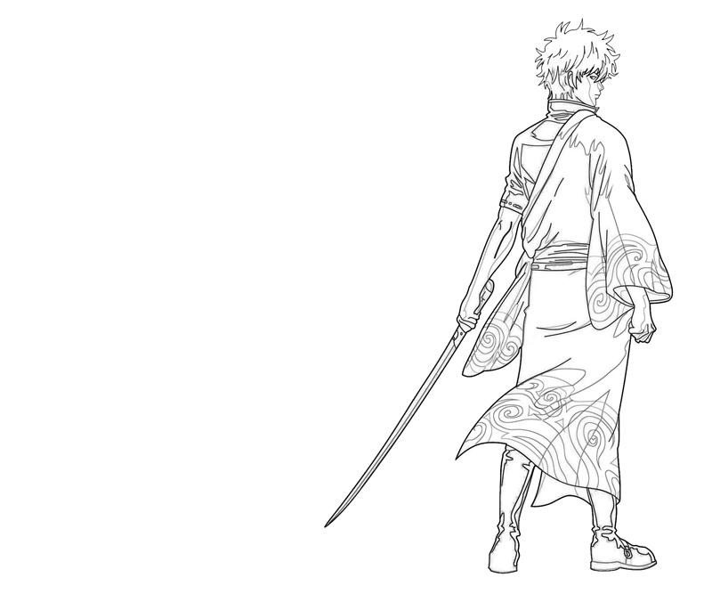 Sakata Gintoki Character Coloring Pages sakata-gintoki-character-coloring-pages