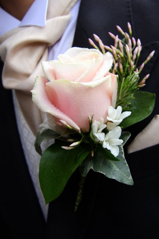 pale pink boutonniere