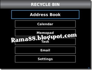 Aplikasi Recycle Bin cara mengembalikan data blackberry yang terhapus