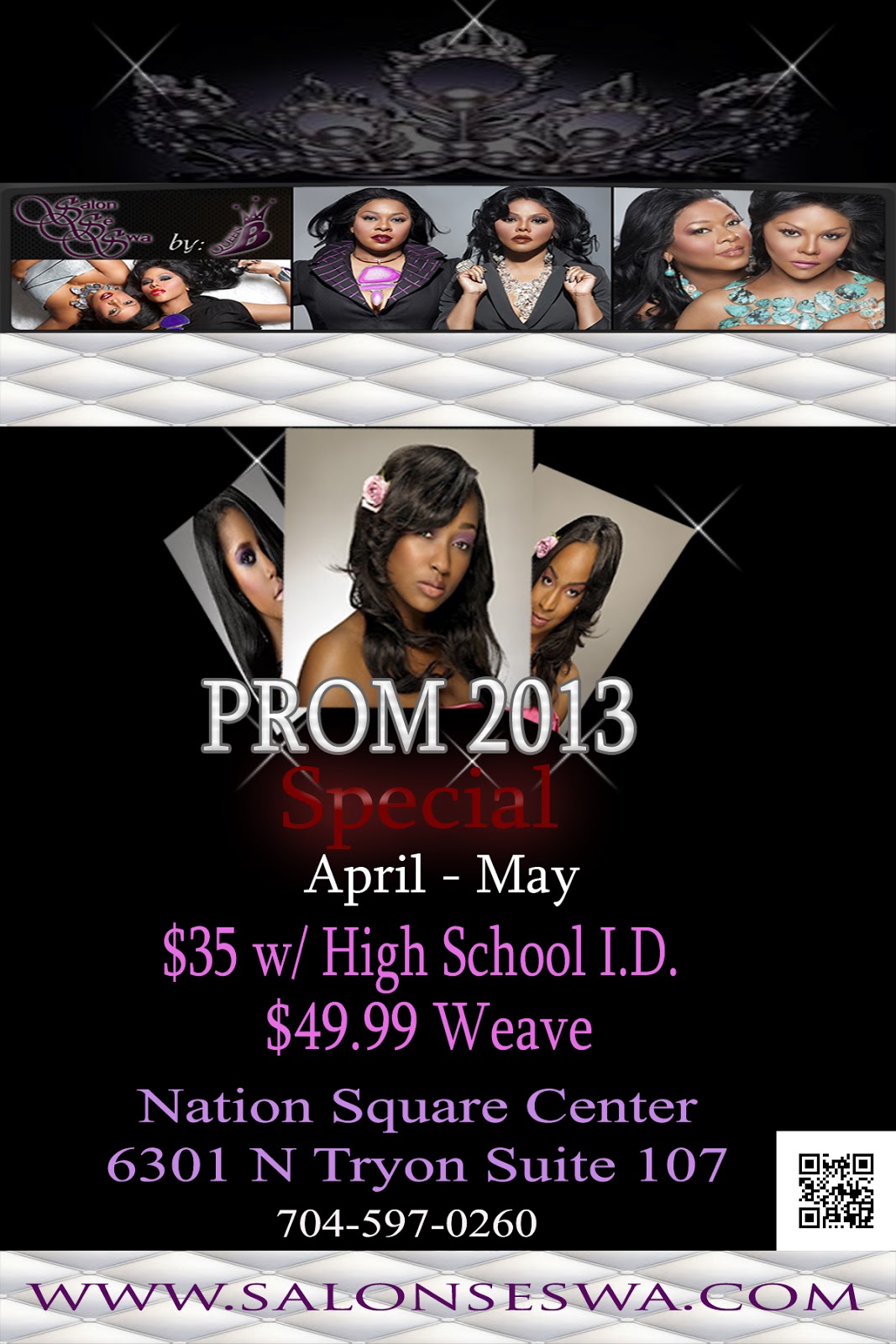 salon se swa salon se swa prom hair and beauty special prom hair flyer