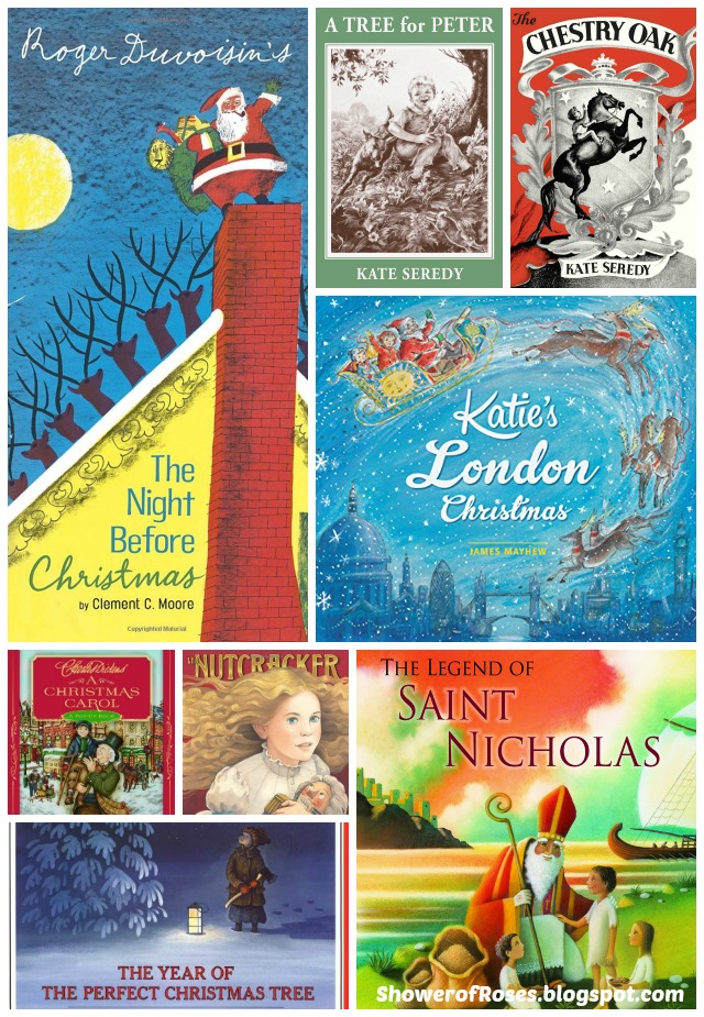 Shower of Roses Our 2014 Advent Book Basket and Printable Labels