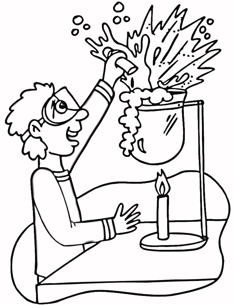 Kids Page: Chemistry Laboratory Online Super Coloring Pages