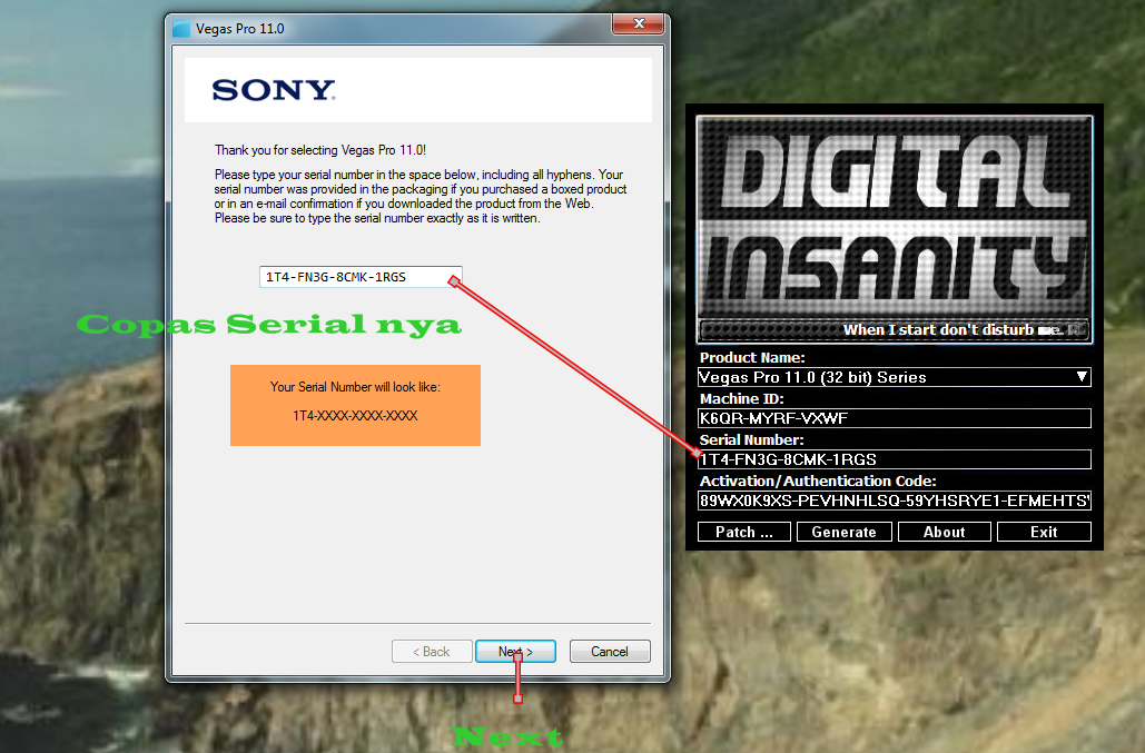 Sony vegas pro 9.0 authentication code