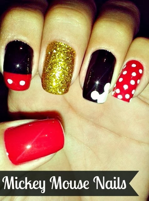 mickey mouse nail design