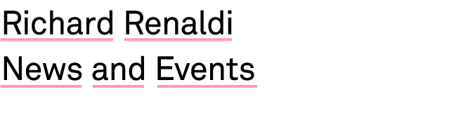Richard Renaldi's News and Events