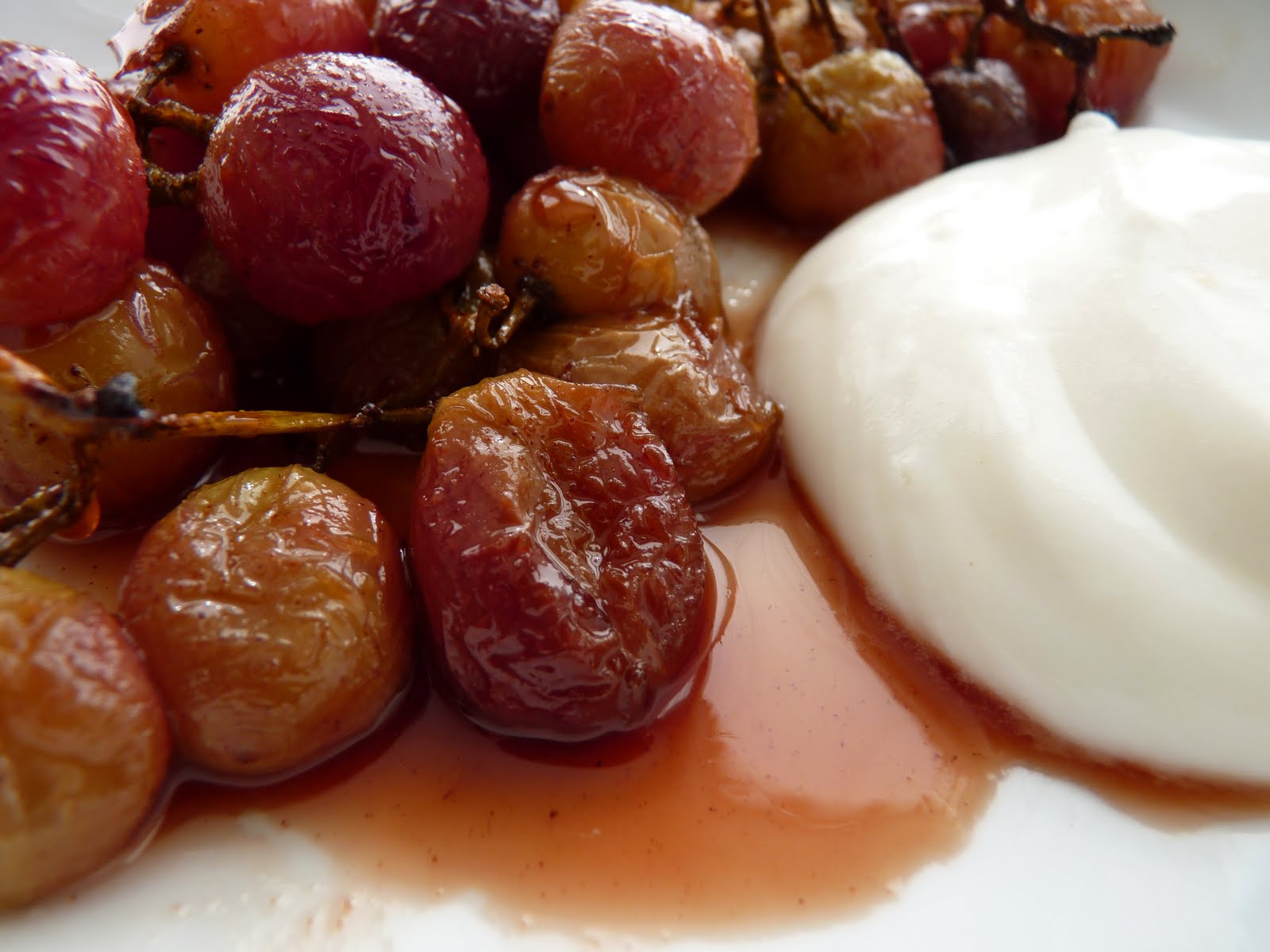 pastry studio Roasted Grapes with Yogurt Cream
