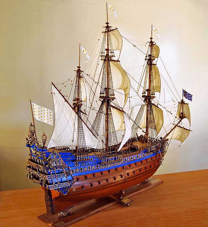 transpress nz sailing ship model of 'Le Soleil Royal'