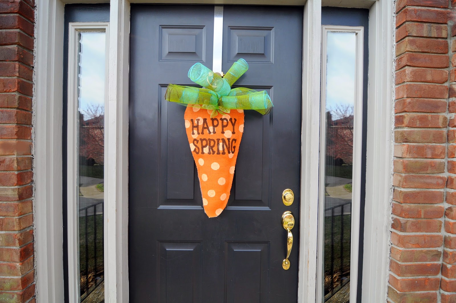 M K Designs Blog Burlap Carrot Door Hanger Tutorial