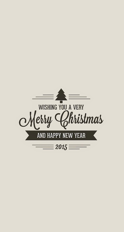 Vintage Merry Christmas And Happy New Year 2015  Android Best Wallpaper