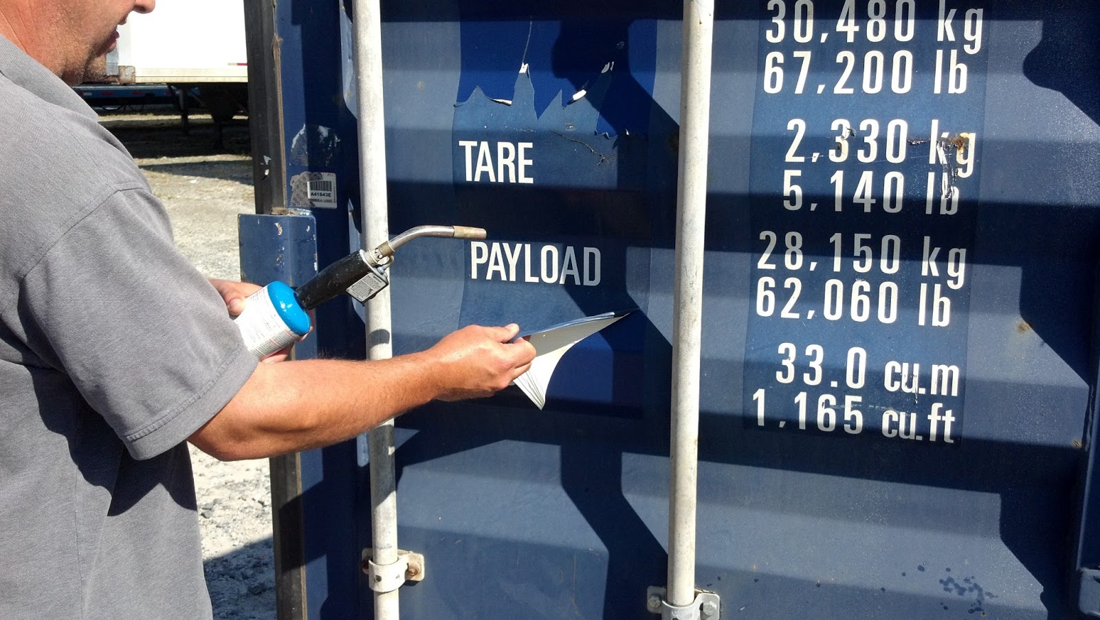 Atlanta Used Shipping Containers and Semi Trailers Painting a Used