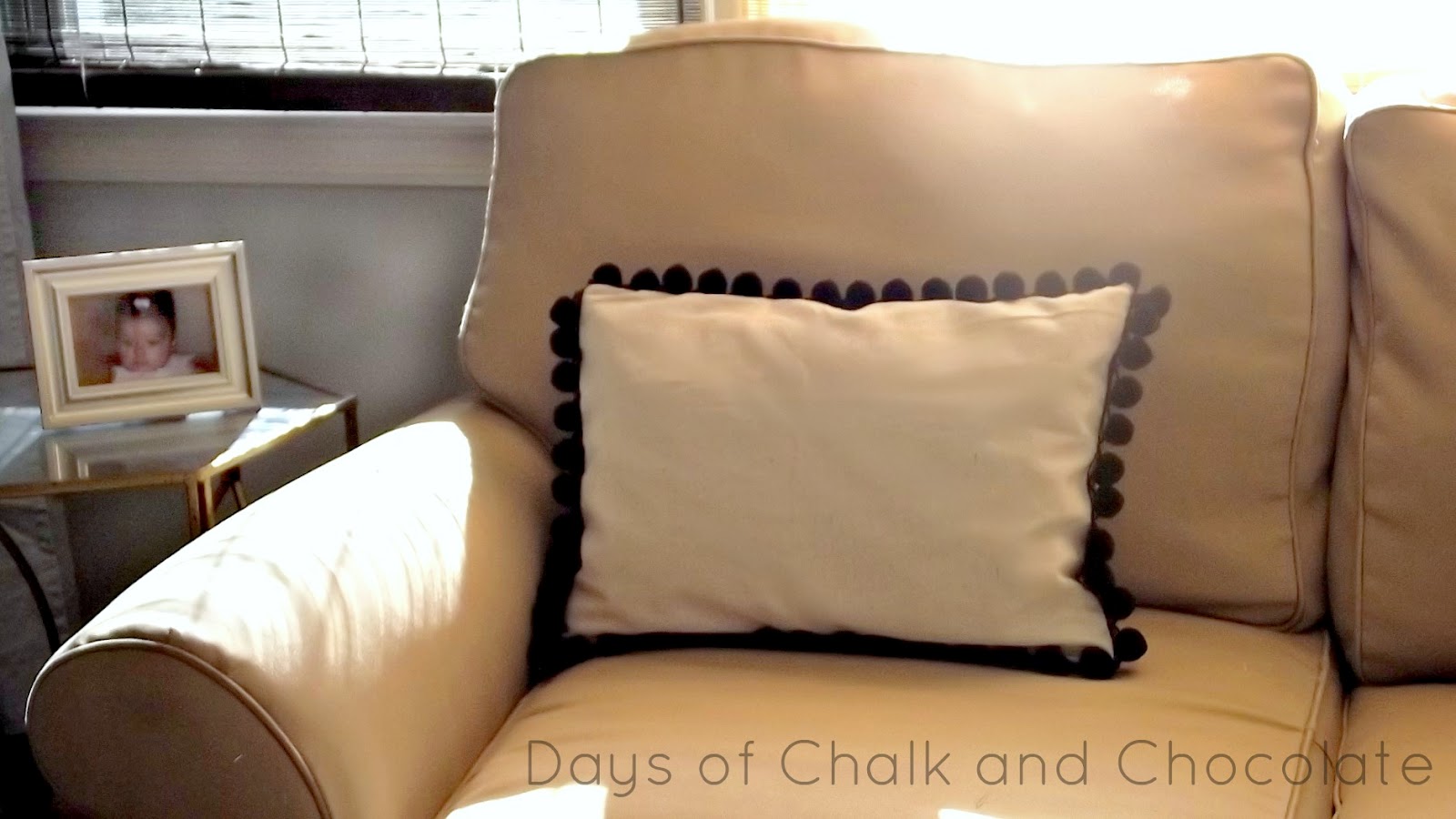Ball Fringe Pillow Tutorial Days of Chalk and Chocolate