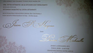 RESEPSI PERNIKAHAN DWINA MICHAELLA - JASON HARJONO 4 DESEMBER 2015 HOTEL MULIA JAKARTA Pernikahan Putri Ketua DPR Setya Novanto 2015