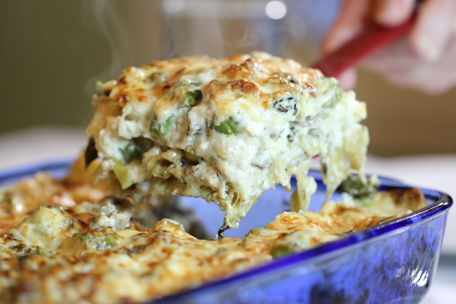 Thyme In Our Kitchen Morel and Asparagus Lasagna