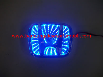 Front Logo + Lampu 3D Honda Biru Front Logo + Lampu 3D Honda Biru