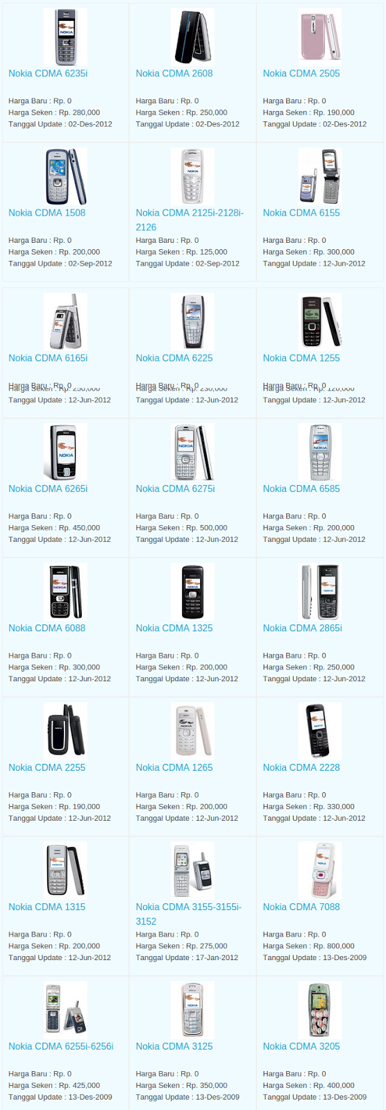Daftar Harga Hp Nokia CDMA Desember 2015 Daftar Harga Hp Nokia CDMA Desember 2015