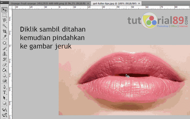 Cara membuat jeruk bermulut dengan photoshop Cara membuat jeruk bermulut dengan photoshop
