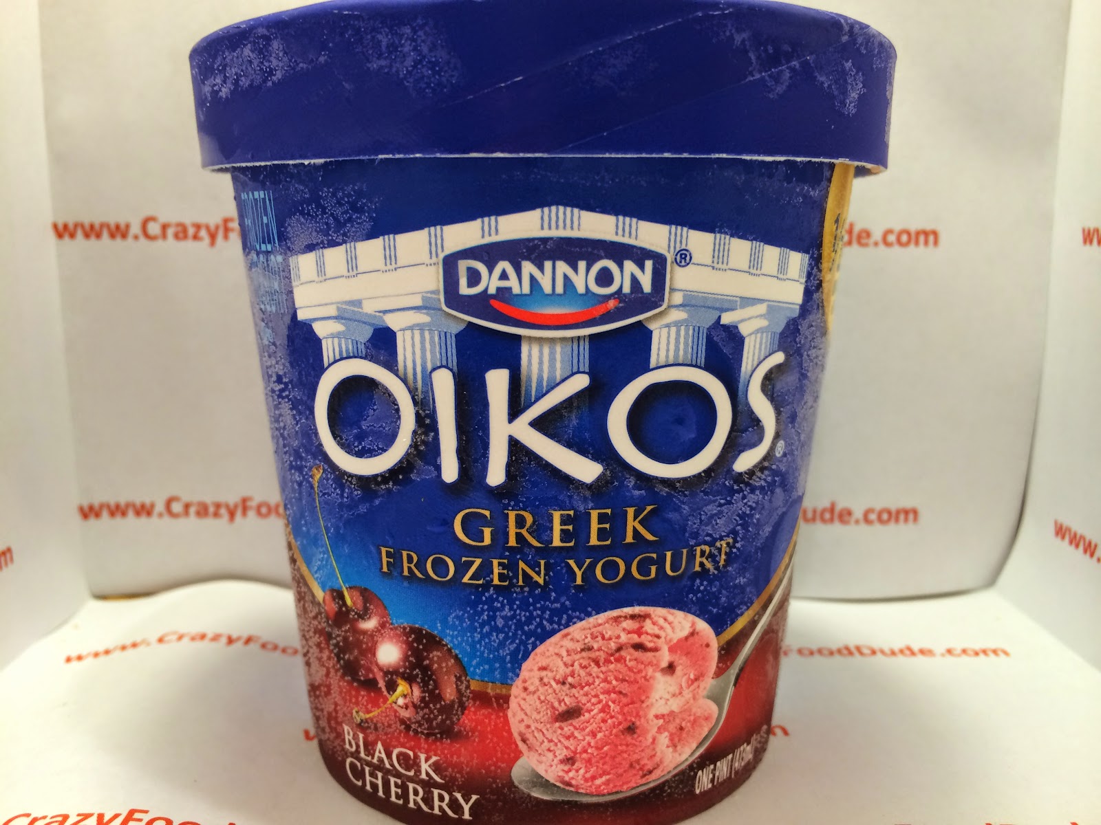 Crazy Food Dude Review Dannon Oikos Black Cherry Frozen Greek Yogurt
