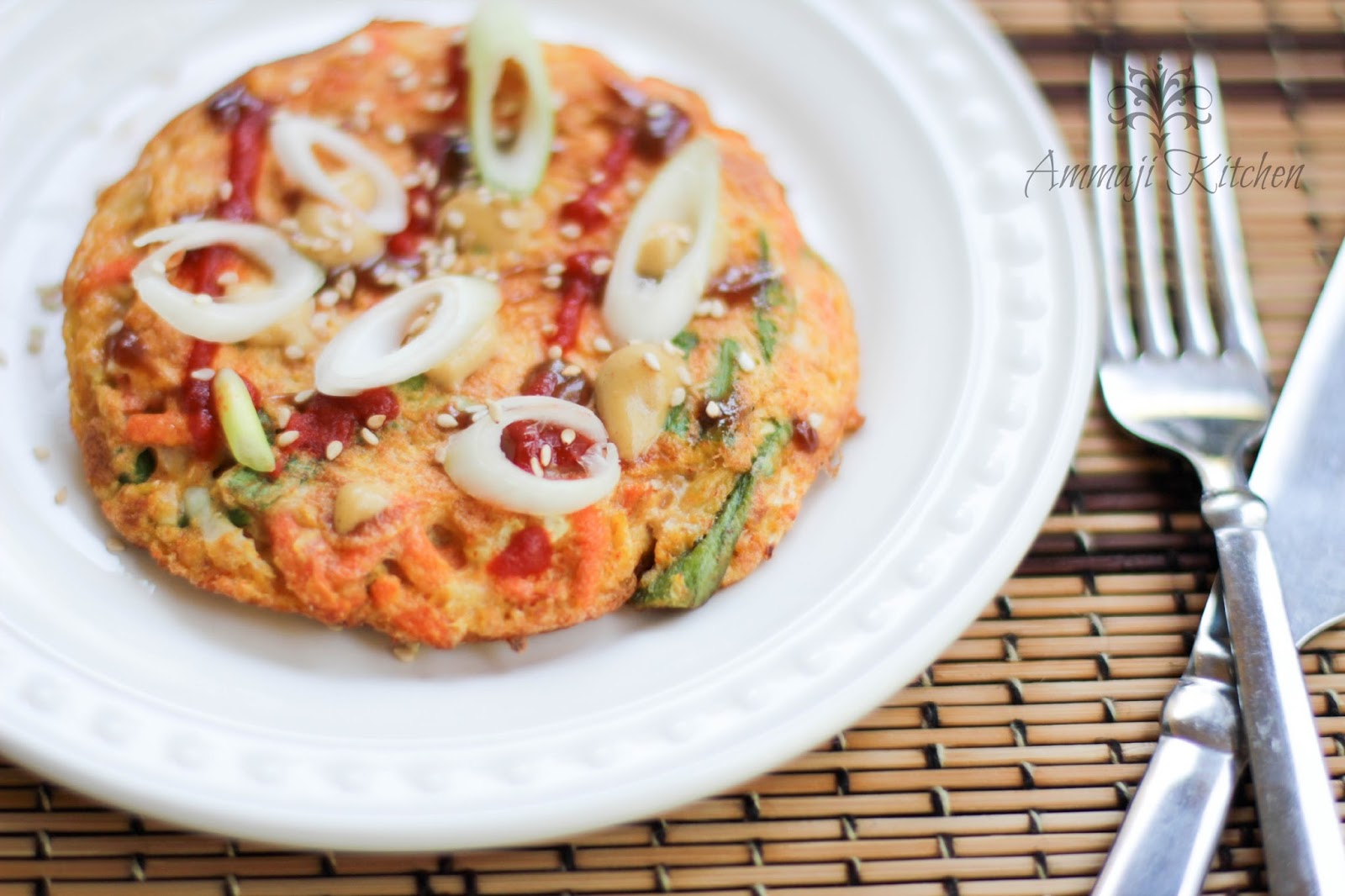 Okonomiyaki Japanese Pancakes Indian Food Recipes Ammaji Kitchen