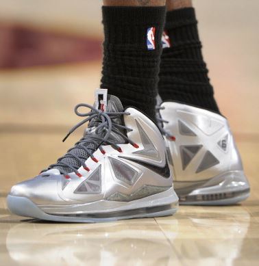 lebron 10 silver