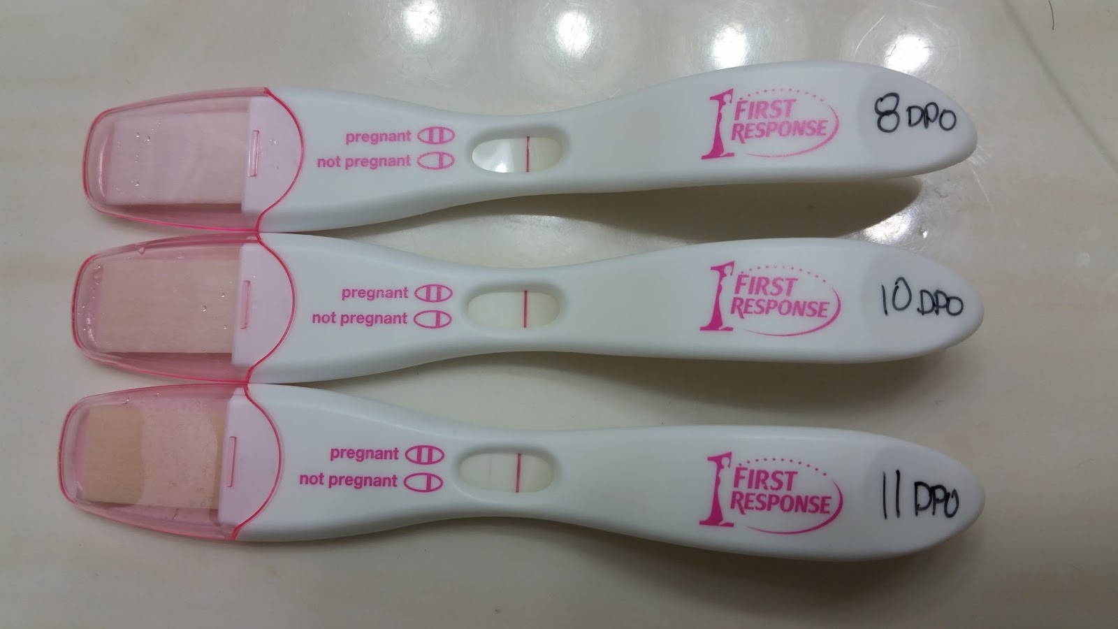 8 DPO - nothing 10 DPO - faintest line ever that you probably cannot see he...