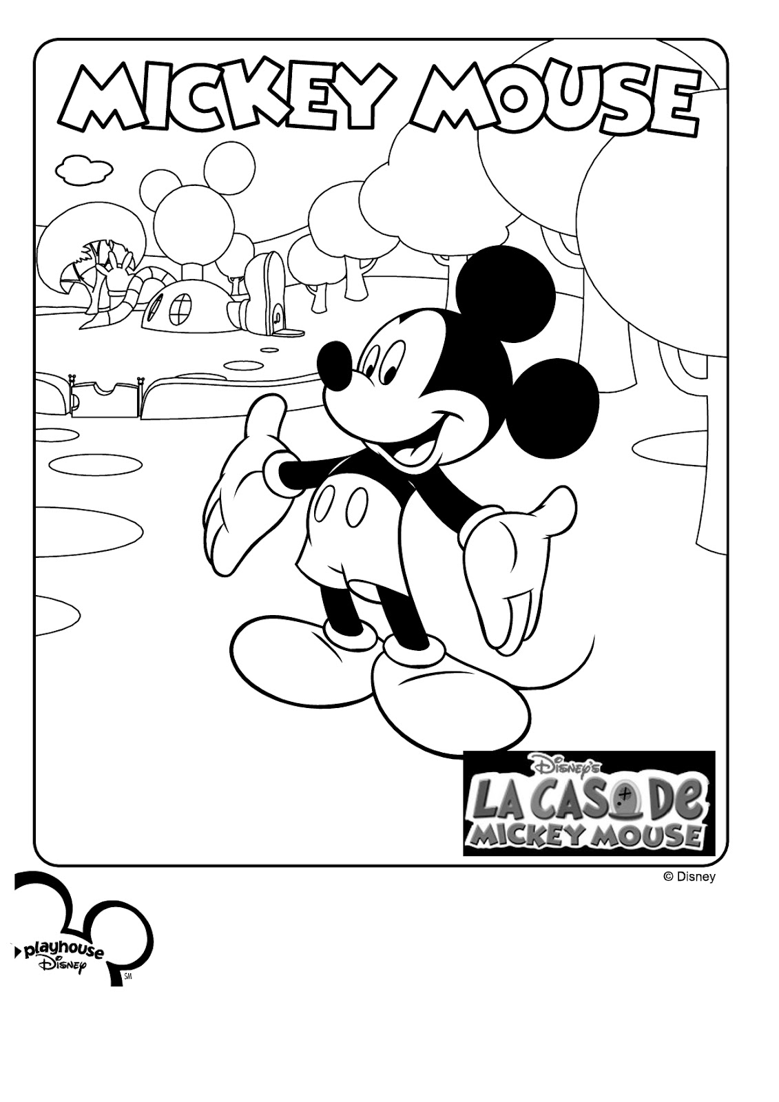 Featured image of post Dibujos Para Colorear De La Casa De Mickey Mouse Si te gusta mickey vas a disfrutar con todos los dibujos para pintar que hemos preparado sobre l