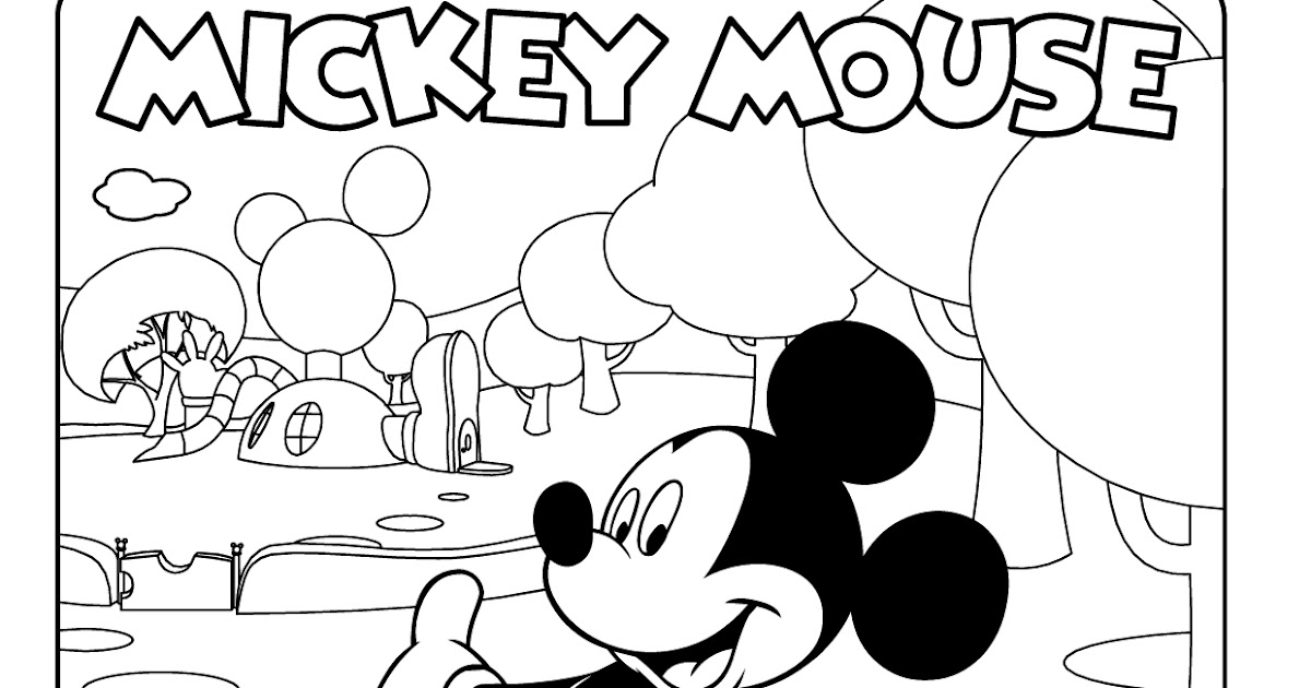 Dibujos Para Colorear Pintar Imprimir La Casa De Mickey Mouse