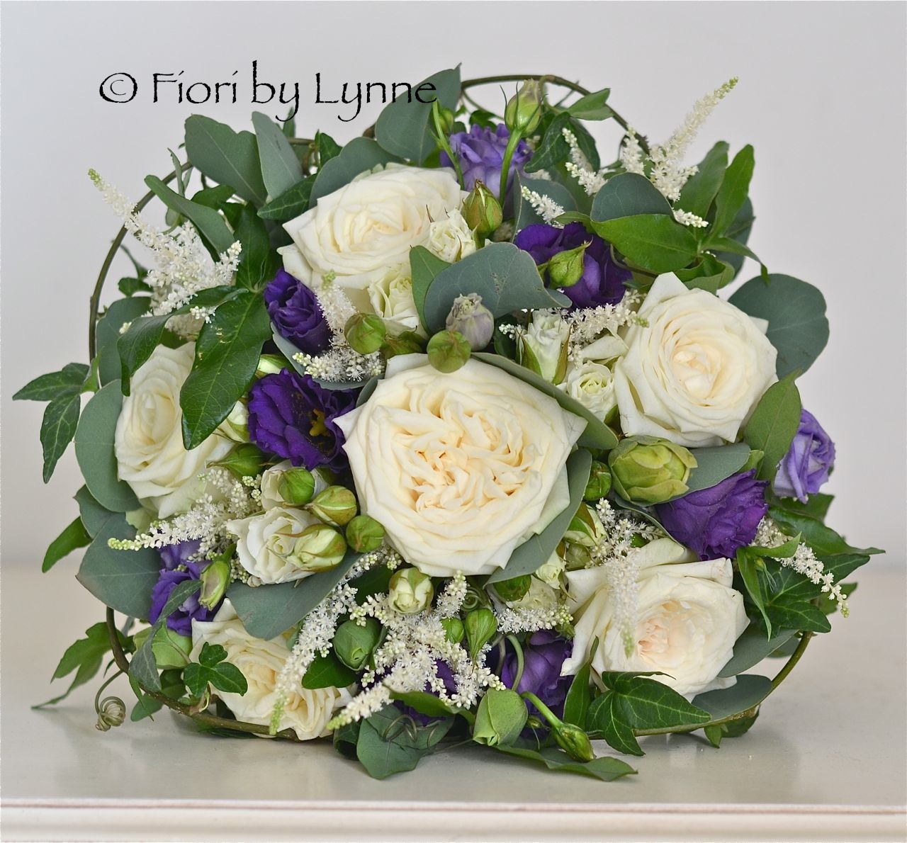 Wedding Flowers Blog Ali's Very Natural, Ivory, Purple and Teal
