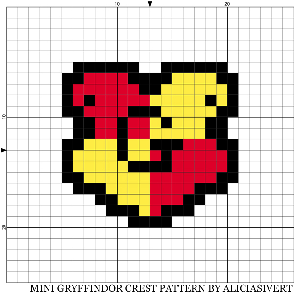 mini Gryffindor crest cross stitch pattern by Alicia Sivertsson aliciasivert, alicia sivert, alicia sivertsson, harry potter, needlework, cross stitch, embroidery, pattern, diy, broderi, korsstygn, korsstygnsbroderi, korsstygnsmönster, mönster, broderimönster, gryffindoremblem, gryffindoremblemet, emblem, emblemet, hantverk, handarbete, fan art, gryffindor