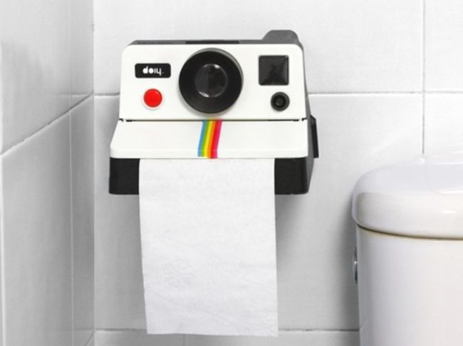 Criatividade para o papel higiênico no banheiro