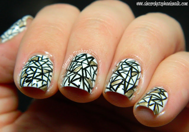 geometric nail art