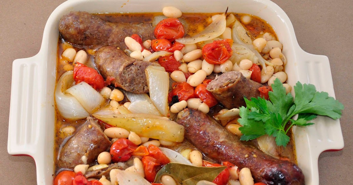 A Quick French Cassoulet / Sausages and White Beans Cassoulet-Style.