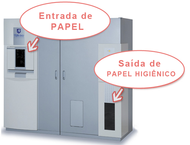 Máquina transforma papel sulfite em papel higiênico