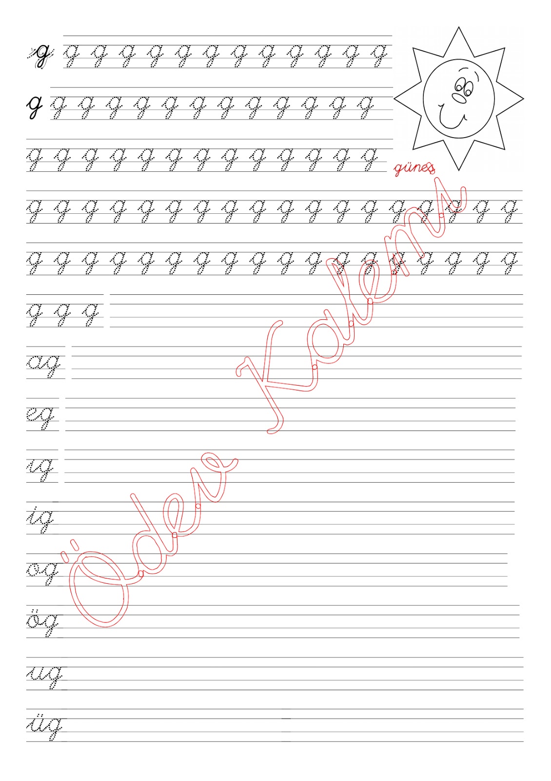 g sesi kavrama 5. Grup harfler 1. Sinif Türkçe Dersi Okuma Yazma