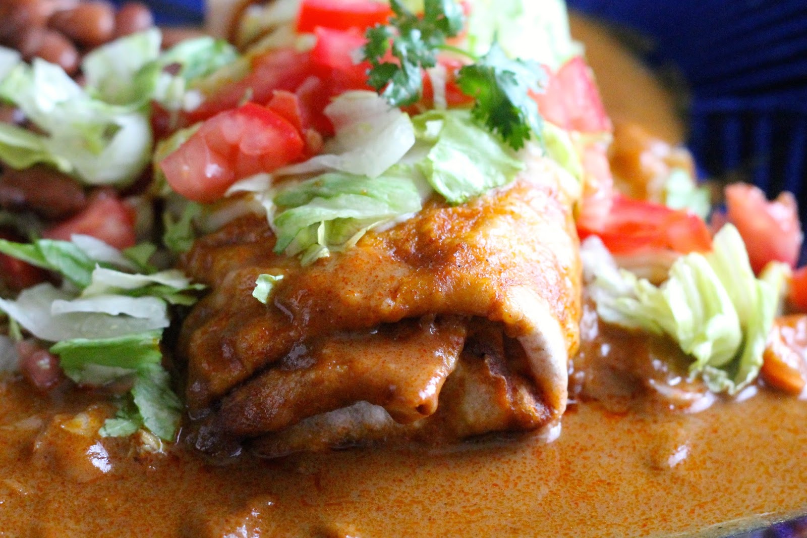 Where Your Treasure Is Beef and Potato Burritos Enchilada Style