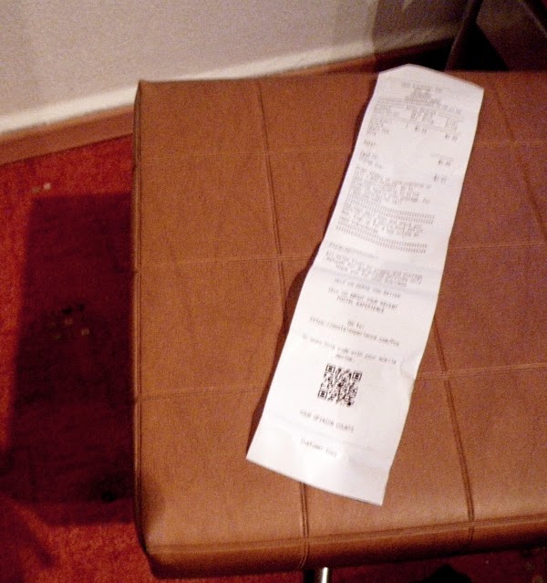 specimen of the cashiersâ€™ receipt