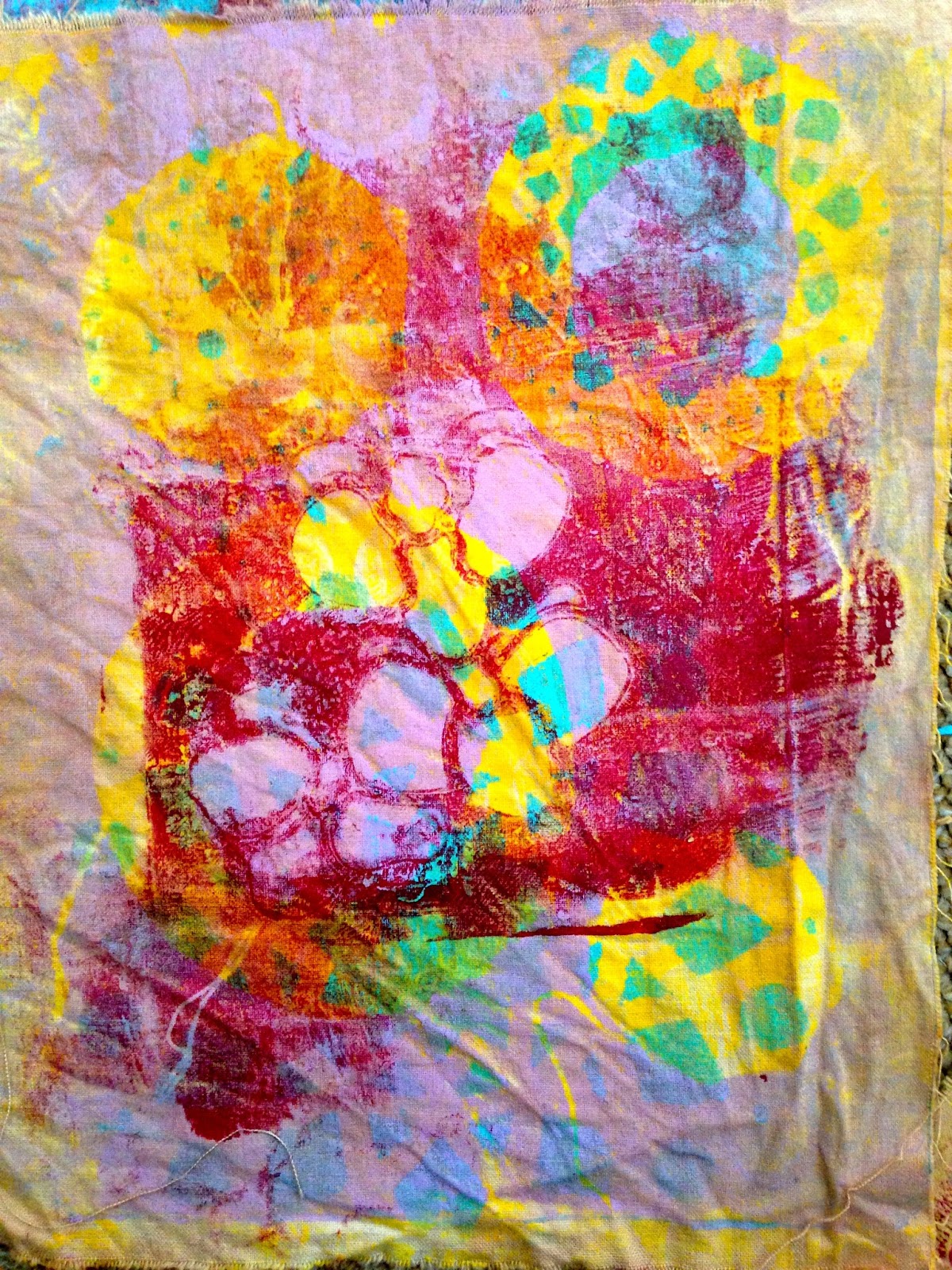 TandiArt: Gelli Art prints on fabric