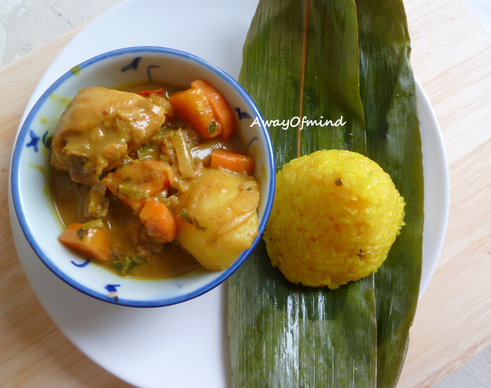 Awayofmind Bakery House Turmeric Rice and Chicken Curry (Nasi Kunyit)