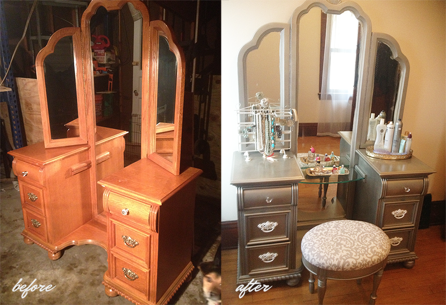 She's Creative Satin Nickel Refinished Vanity How To