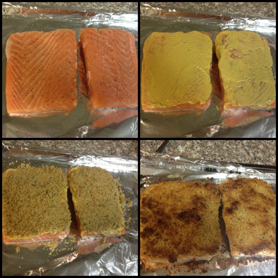 ALL RECIPES MUSTARD & BREADCRUMB CRUSTED SALMON