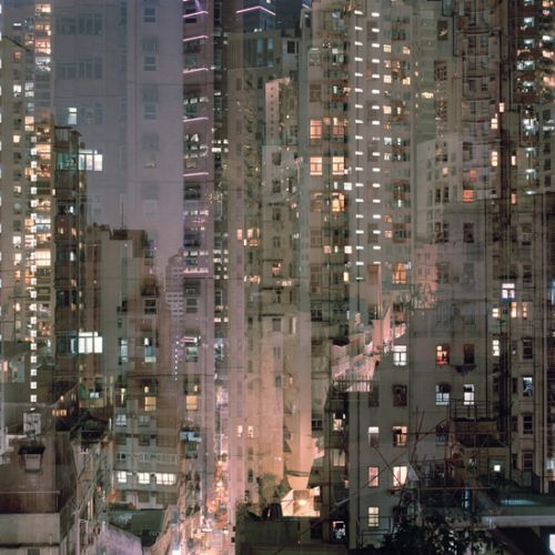 Ward Roberts Billions series fotografia dupla exposição cidade Hong Kong