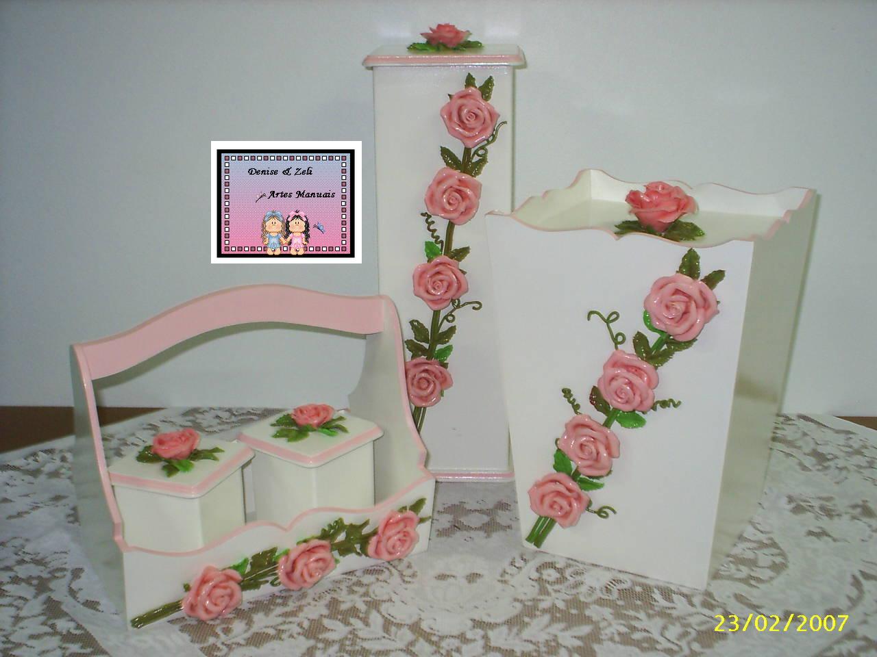 Artes Manuais Kit de Banheiro mdf e biscuit -> Kit Banheiro Mdf Decorado Artes Manuais Kit de Banheiro mdf e biscuit -> Kit Banheiro Mdf Decorado