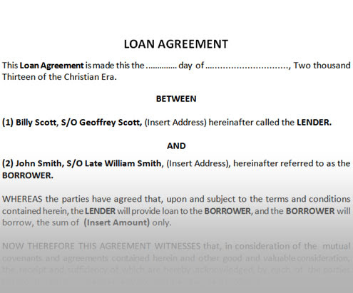 How to write a borrower contract