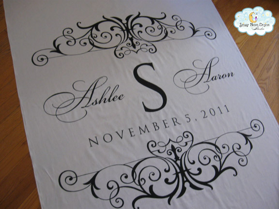 Monogram Wedding Aisle Runner Monogram Wedding Aisle Runner